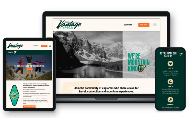 Vantage Hotels - new website