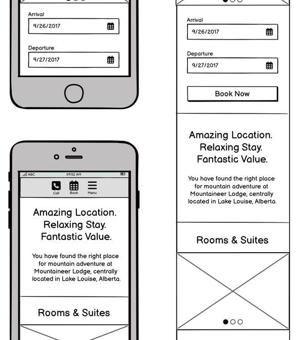 Example de wireframing pour la conception de l'interface utilisateur