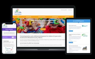 5 for Life Early Childhood responsive web design screenshots