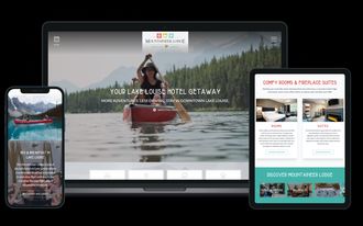 Mountaineer Lodge responsive web design screenshots