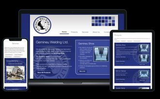 Gemineu Welding Ltd. responsive web design screenshots