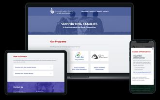 Growing Families Society responsive web design screenshots