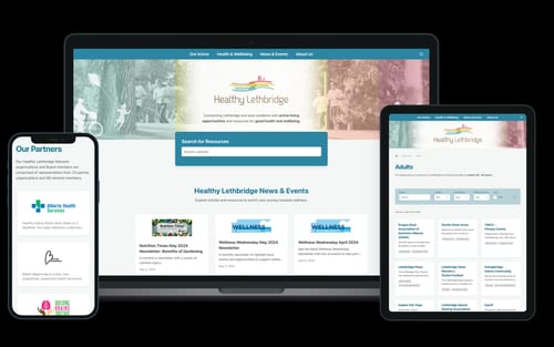 Healthy Lethbridge responsive web design screenshots