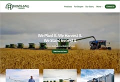 Rowland Farms website case study, Southern Alberta