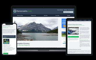 Kananaskis.com responsive web design screenshots