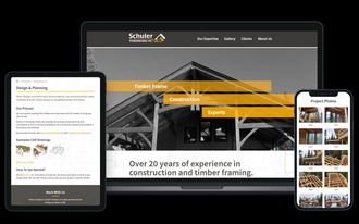 Schuler Timberworks Inc. responsive web design screenshots