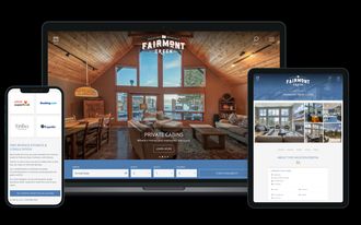 Fairmont Creek Vacation Rentals responsive web design screenshots