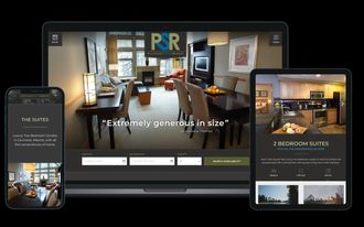 Platinum Suites Resort responsive web design screenshots