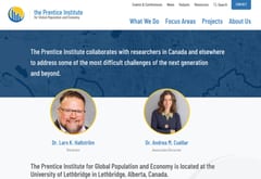 The Prentice Institute website case study, University of Lethbridge